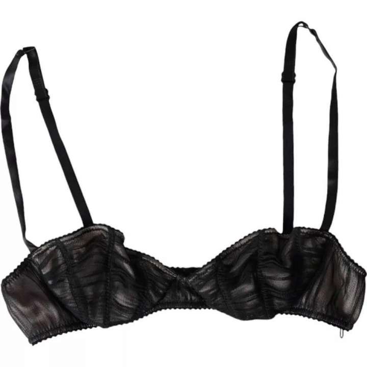 Priser på Dolce & Gabbana Black Silk Stretch Dame Balconcino Bra Underwear