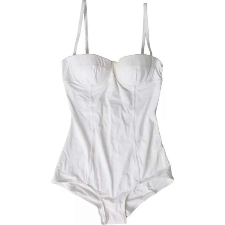 Priser på Dolce & Gabbana White Swimsuit One Piece Dame Beachwear Bikini