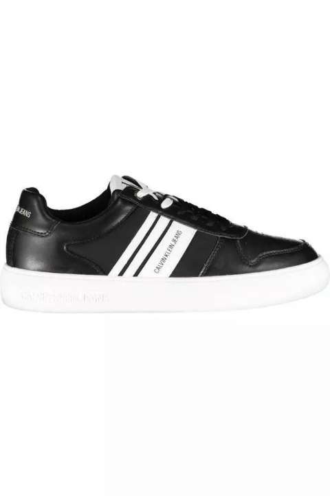 Priser på Calvin Klein Sleek Black Sports Sneakers with Contrasting Accents