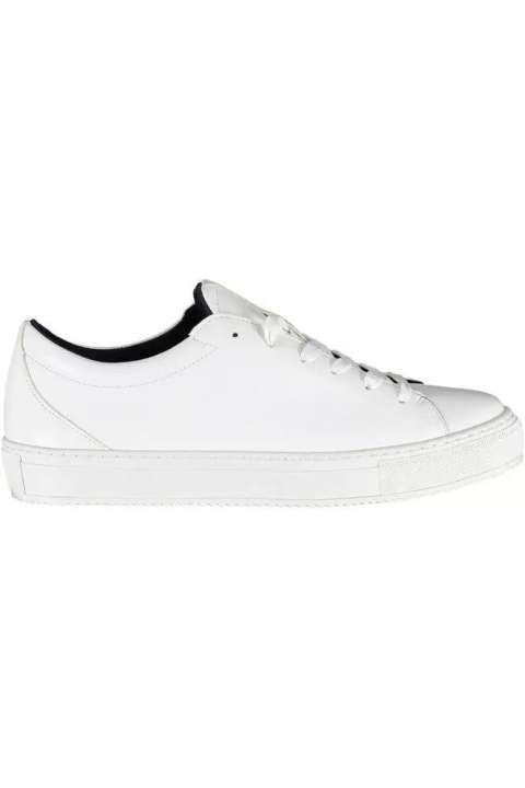 Priser på Tommy Hilfiger Chic White Lace-Up Sneakers with Logo Detail