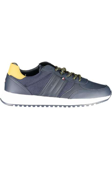 Priser på Tommy Hilfiger Sleek Blue Sneakers with Contrasting Sole