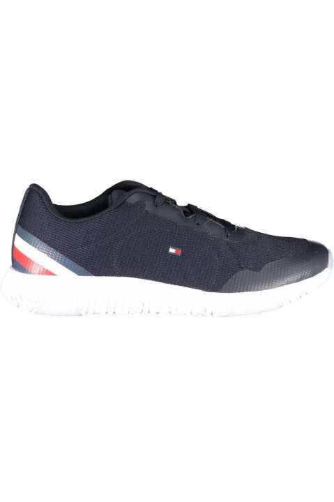 Priser på Tommy Hilfiger Sleek Blue Sneakers with Contrast Accents