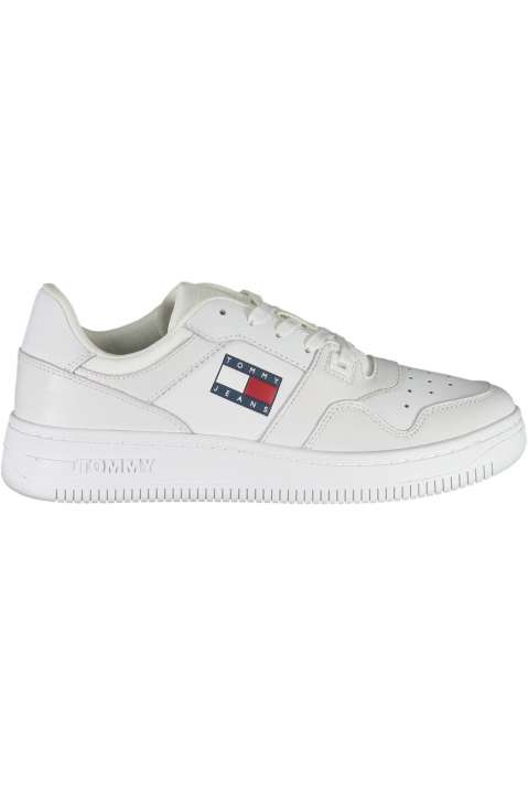 Priser på Tommy Hilfiger Sleek White Sneakers with Eco-Conscious Design