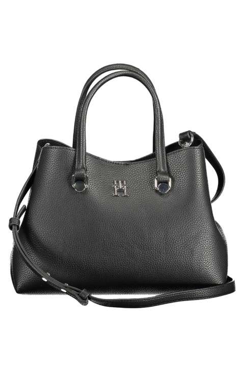 Priser på Tommy Hilfiger Elegant Black Two-Compartment Handbag