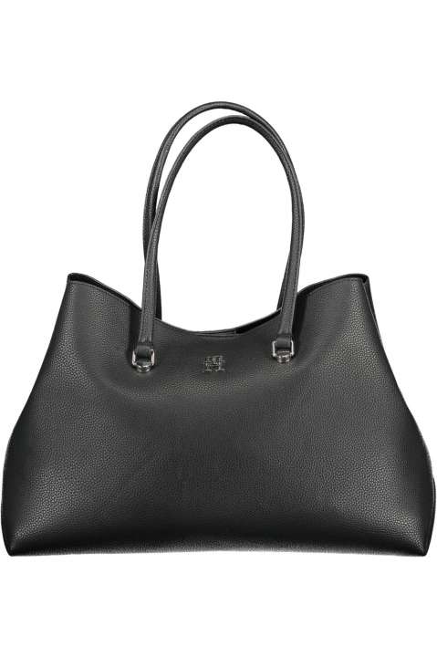 Priser på Tommy Hilfiger Elegant Black Polyester Shoulder Bag