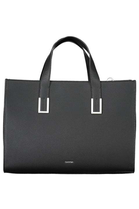 Priser på Calvin Klein Elegant Two-Handled Black Handbag with Logo