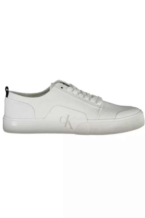 Priser på Calvin Klein Eco-Conscious White Sneakers with Logo Accents