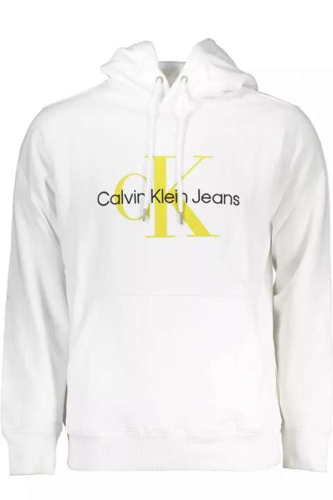 Priser på Calvin Klein Elegant Embroidered White Hoodie with Logo