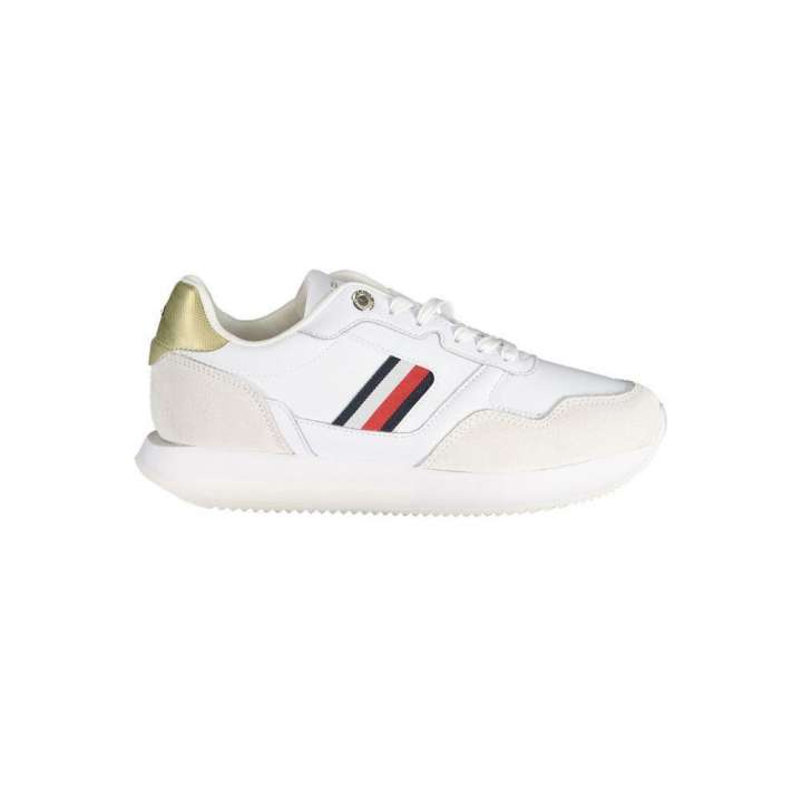 Priser på Tommy Hilfiger Chic White Sneakers with Embroidery Accent