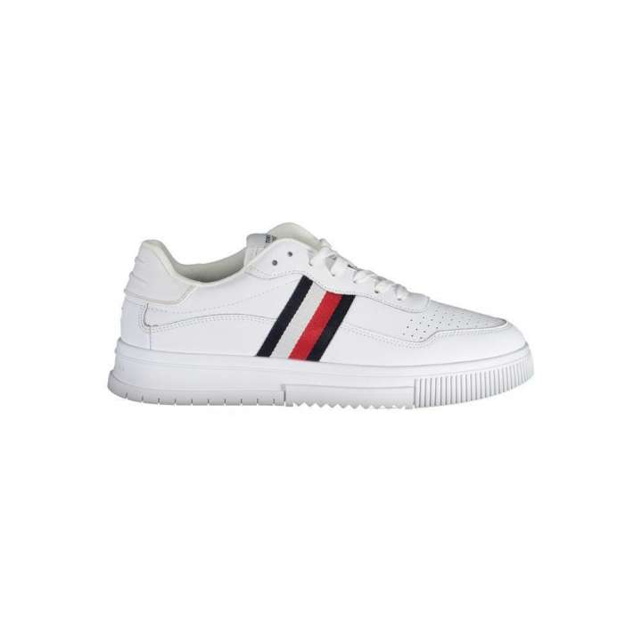 Priser på Tommy Hilfiger Classic White Sneakers with Embroidery Detail