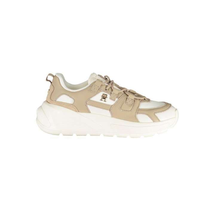 Priser på Tommy Hilfiger Chic White Sneakers with Contrasting Accents