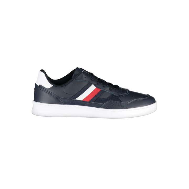 Priser på Tommy Hilfiger Sleek Blue Lace-up Sneakers with Logo Detailing