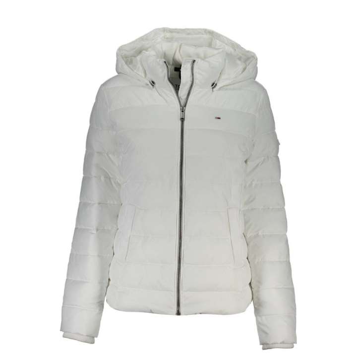 Priser på Tommy Hilfiger Chic White Long Sleeve Jacket with Removable Hood