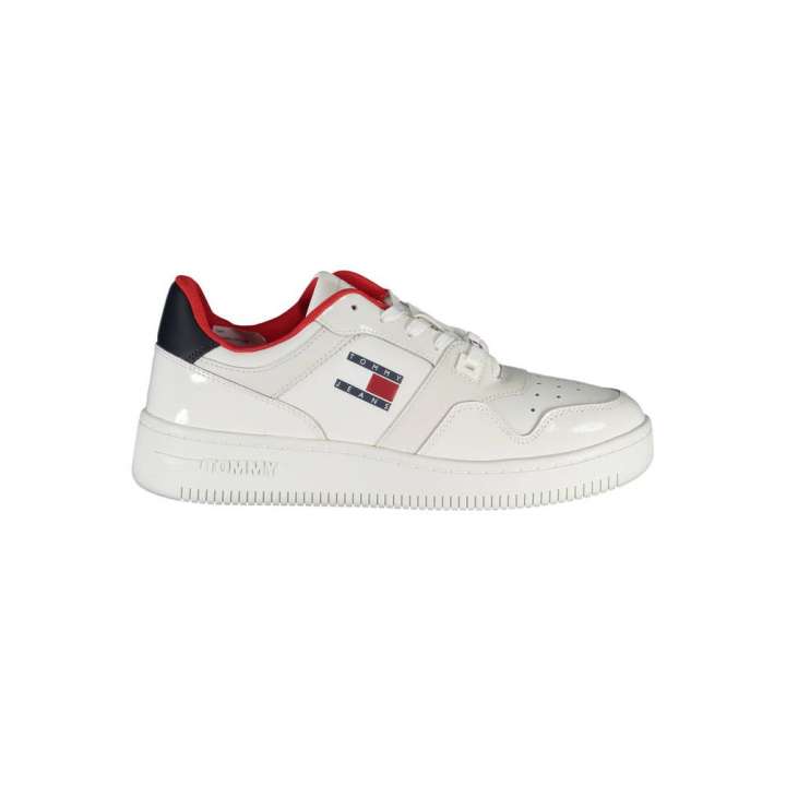 Priser på Tommy Hilfiger Contrast Lace-Up Sneakers in White