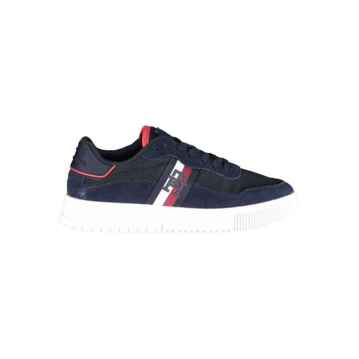 Priser på Tommy Hilfiger Chic Blue Lace-Up Sneakers with Contrast Detailing