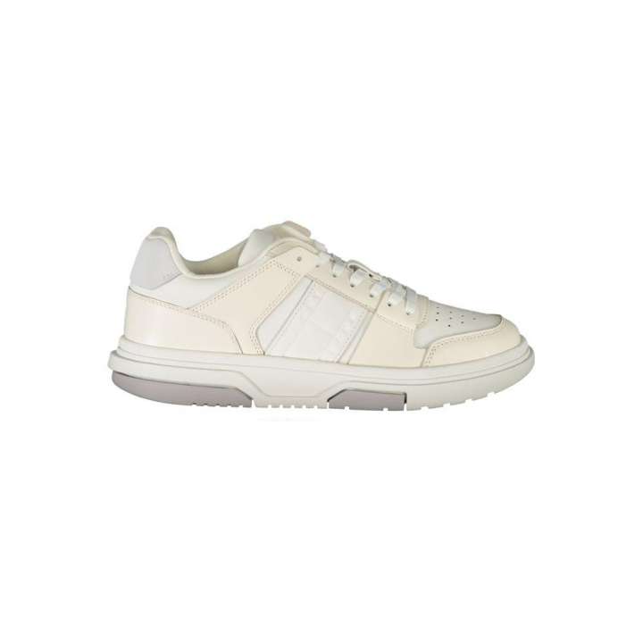 Priser på Tommy Hilfiger Chic White Lace-Up Sneakers with Contrast Details