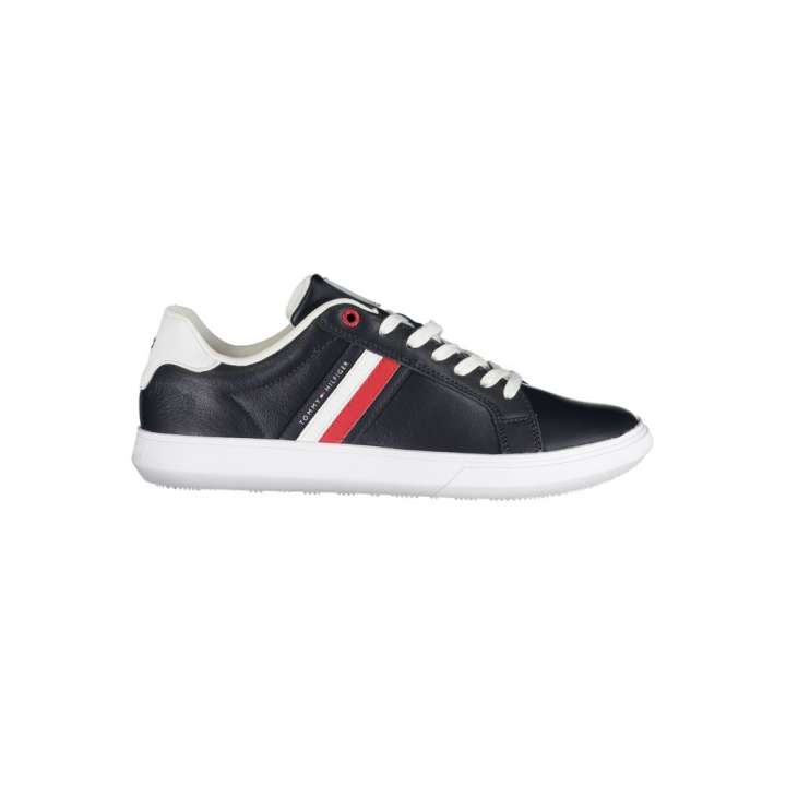 Priser på Tommy Hilfiger Sleek Blue Lace-Up Sneakers with Contrast Details