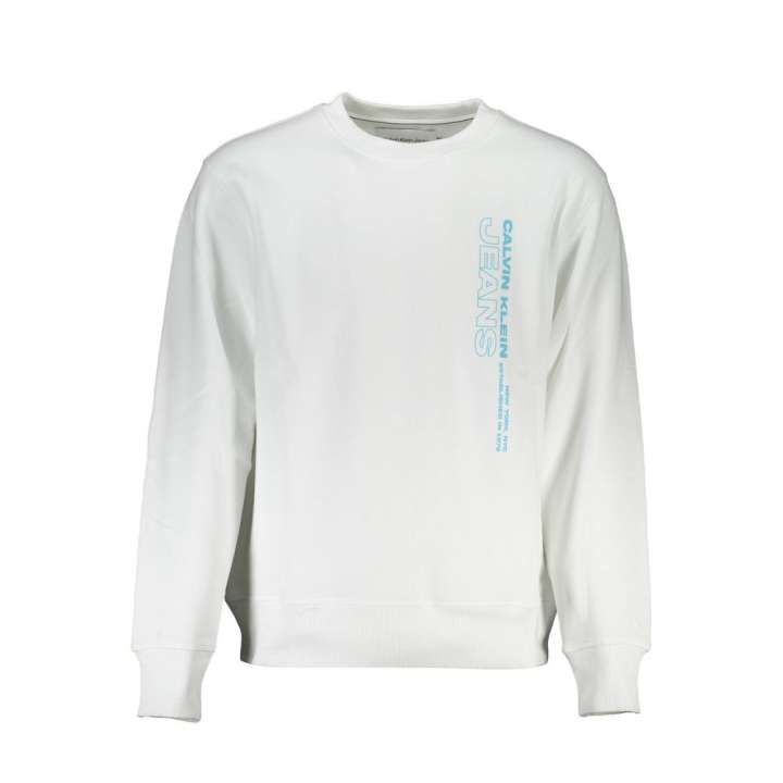 Priser på Calvin Klein Crisp White Crew Neck Cotton-Blend Sweater