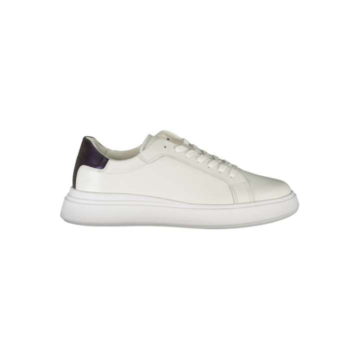 Priser på Calvin Klein Sleek White Contrast Lace-Up Sneakers