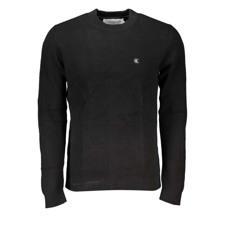 Priser på Calvin Klein Sleek Black Crew Neck Sweater with Logo