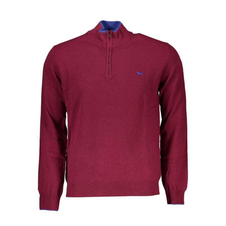 Priser på Harmont & Blaine Elegant Half-Zip Sweater with Embroidery Detail