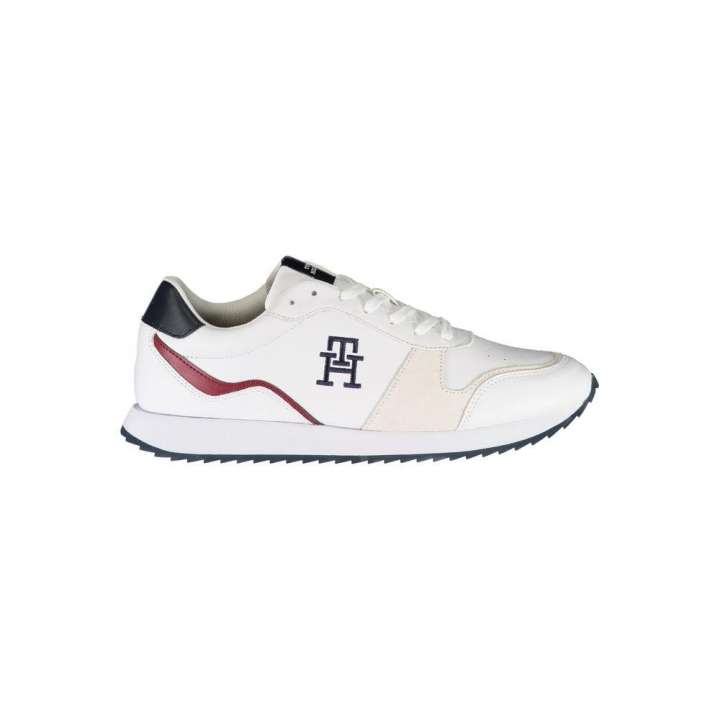 Priser på Tommy Hilfiger White Polyester Sneakers