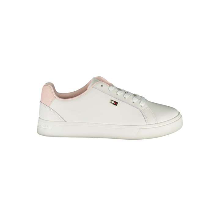 Priser på Tommy Hilfiger White Polyester Sneakers