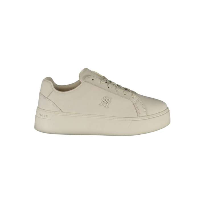 Priser på Tommy Hilfiger White Polyester Sneakers