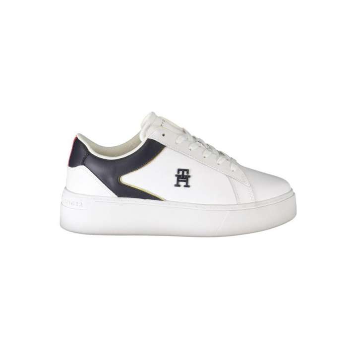 Priser på Tommy Hilfiger White Polyester Sneakers