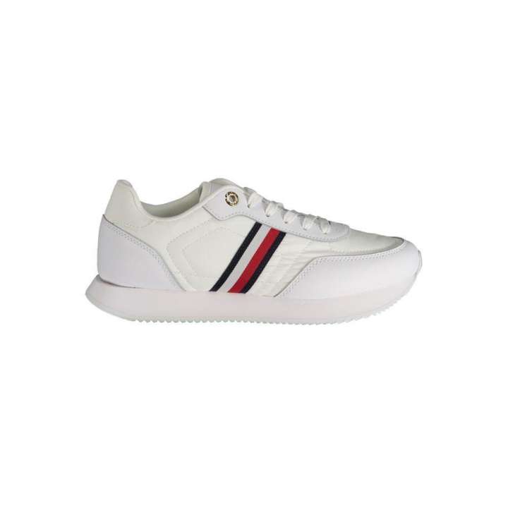 Priser på Tommy Hilfiger White Polyester Sneakers