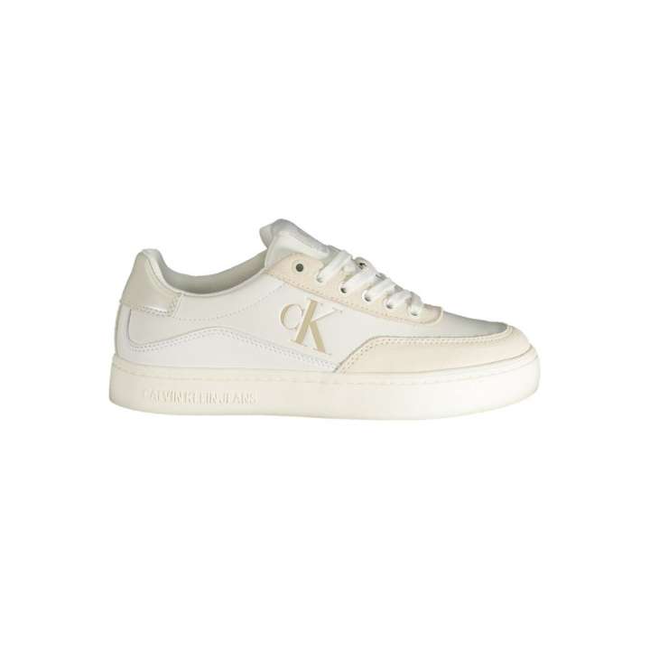 Priser på Calvin Klein White Polyester Sneakers