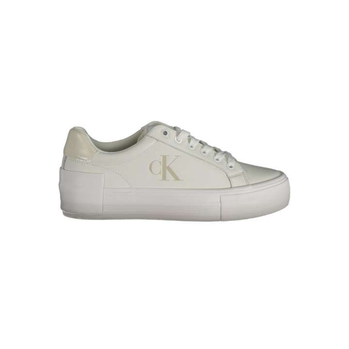 Priser på Calvin Klein White Leather Dame Sneakers