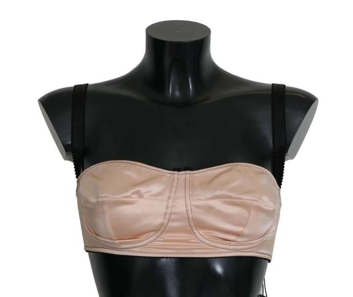 Priser på Dolce & Gabbana Black Straps Pink Balconcino Bra