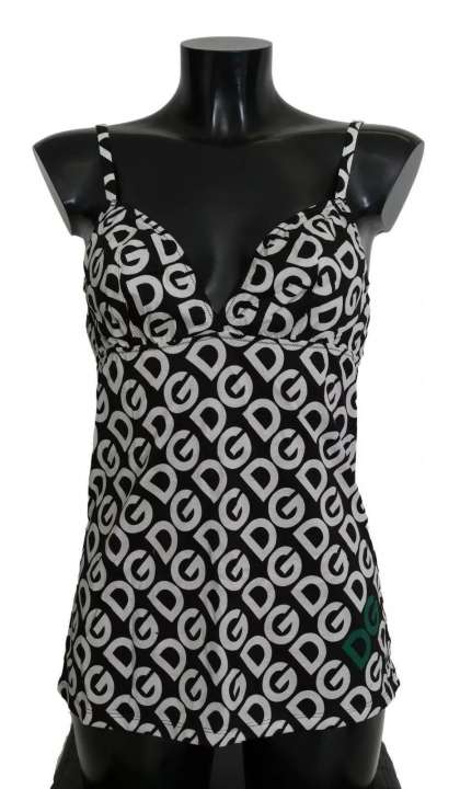 Priser på Dolce & Gabbana Black DG Mania Print Sleeveless Swimwear