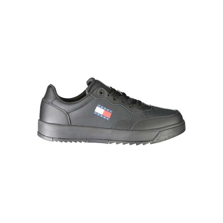 Priser på Tommy Hilfiger Black Polyester Sneakers