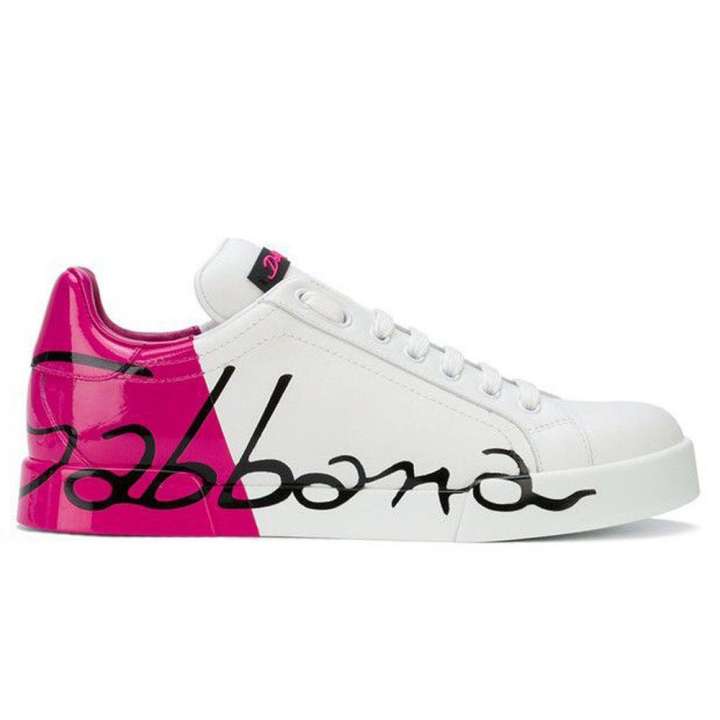 Priser på Dolce & Gabbana Fuchsia Leather Di Calfskin Sneakers