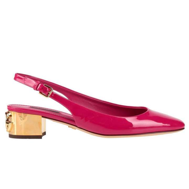 Priser på Dolce & Gabbana Fuchsia Leather Di Calfskin Pump