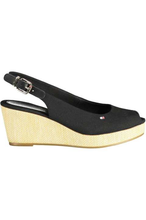 Priser på Tommy Hilfiger Black Cotton Dame Sandal