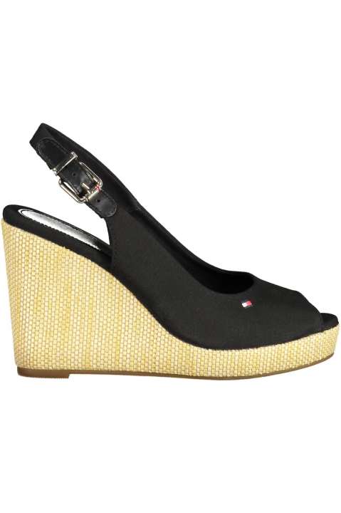 Priser på Tommy Hilfiger Black Cotton Dame Sandal