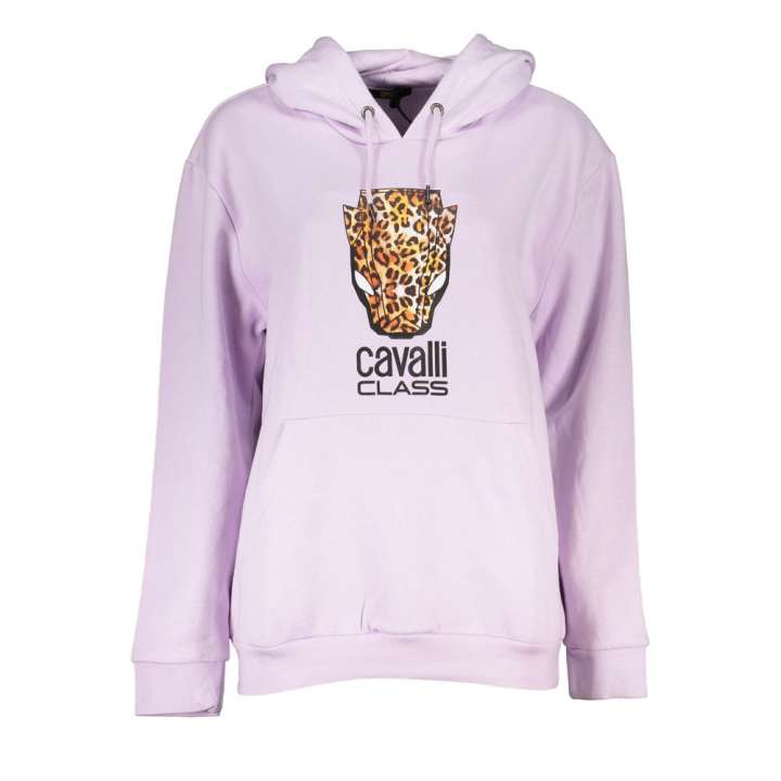 Priser på Cavalli Class Purple Cotton Sweater