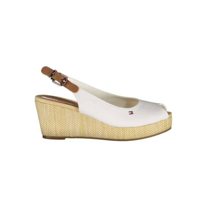 Priser på Tommy Hilfiger White Cotton Sandal