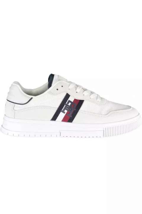 Priser på Tommy Hilfiger White Polyester Herre Sneakers