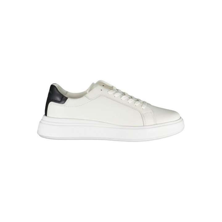 Priser på Calvin Klein Sleek White Sneakers with Contrast Accents