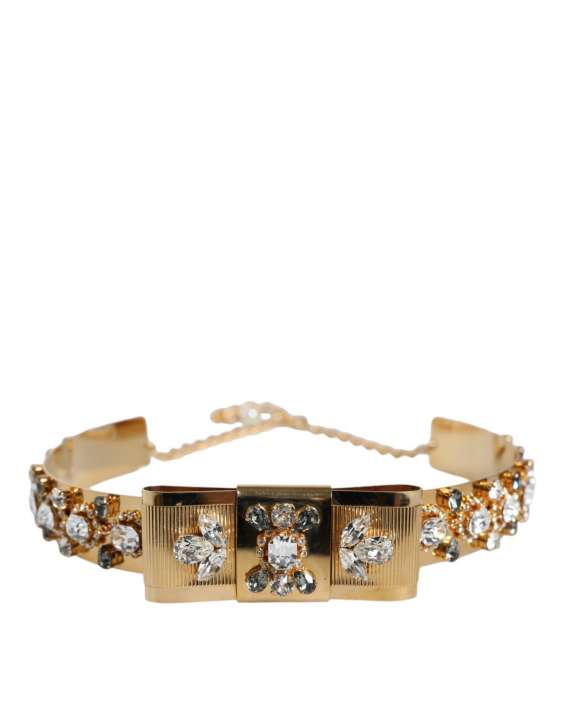 Priser på Dolce & Gabbana Gold Tone Crystal Embellished Dame Waist Chain Belt