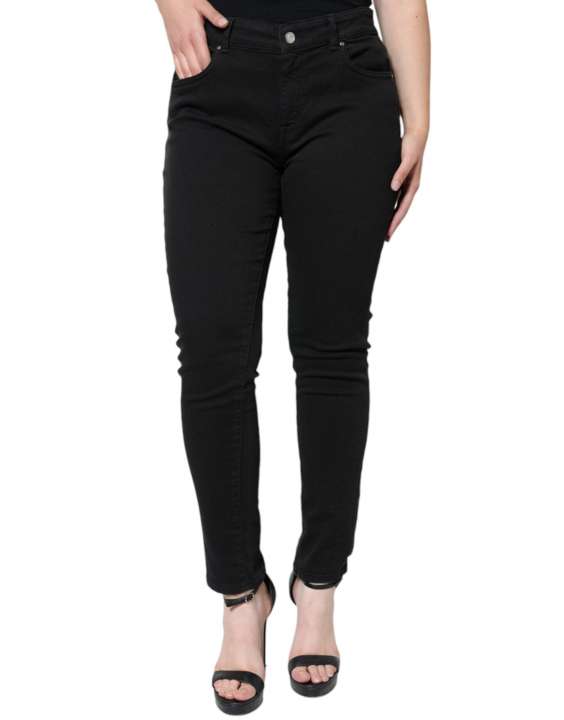 Priser på Dolce & Gabbana Black Cotton Stretch Skinny Denim Jeans