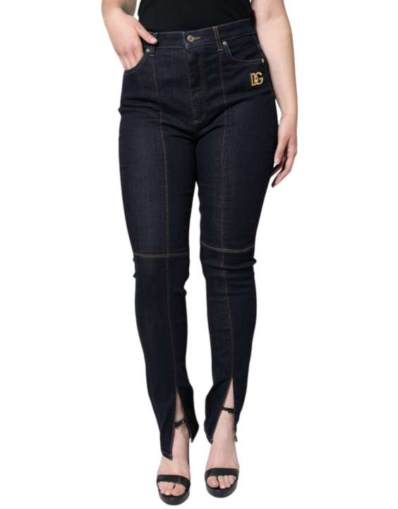 Priser på Dolce & Gabbana Black Cotton Blend Skinny Denim Jeans