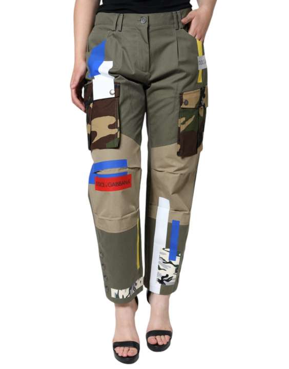 Priser på Dolce & Gabbana Green Military Cotton Cargo Pants