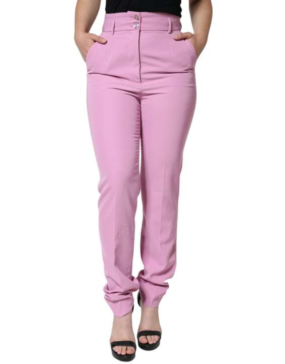 Priser på Dolce & Gabbana Pink Polyester High Waist Dame Tapered Pants