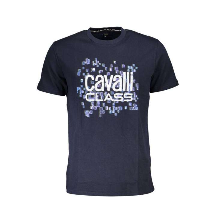 Priser på Cavalli Class Blue Cotton T-Shirt