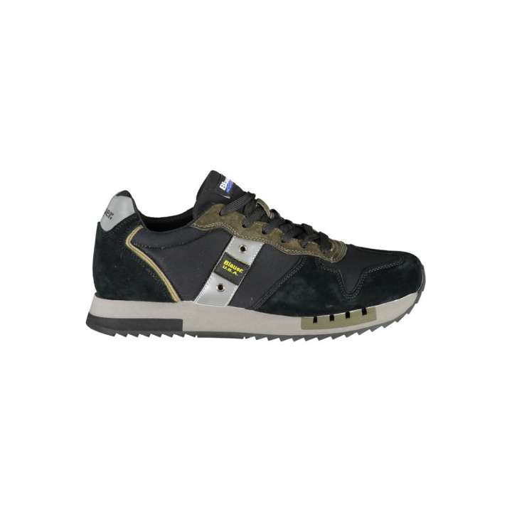 Priser på Blauer Sleek Black Sports Sneakers with Contrast Accents